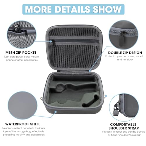 ZORBES® Storage Nylon Bag Osmo Mobile 6 Hard Shell Portable Carrying Case with Shoulder Belt Accessories Travel Grey 2PCS ZORBES® Storage Nylon Bag Osmo Mobile 6 Hard Shell Portable Carrying Case with Shoulder Belt Accessories Travel Grey 2PCS